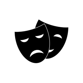 theater mask vector icon