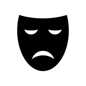 theater mask vector icon