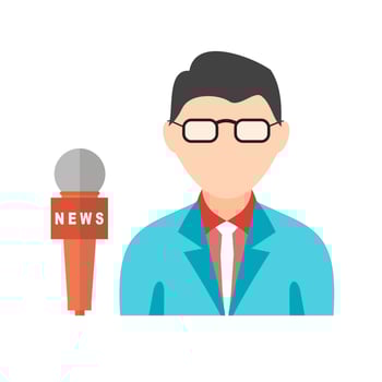 Male Anchor Flat Color Icon vector