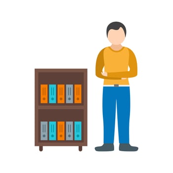 Organized Flat Color Icon vector