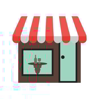 Cafe and Bar Flat Color Icon vector