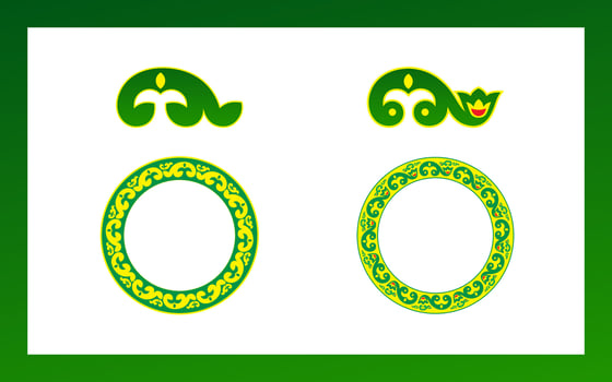 Element of Tatar pattern vector