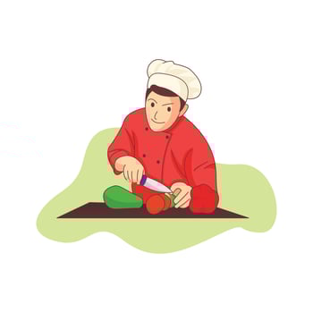 chef character illustration vector