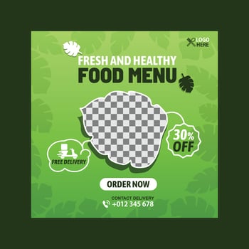 social media post food promotion vector