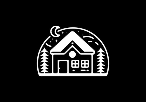 Line art style of house illustration vector