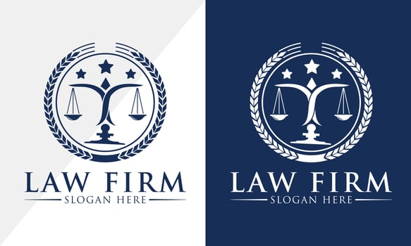 Law firm logo design, Lawyer logo vector template