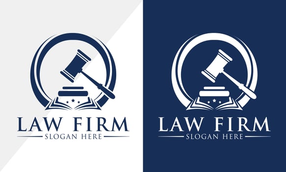 Law firm logo design, Lawyer logo vector template