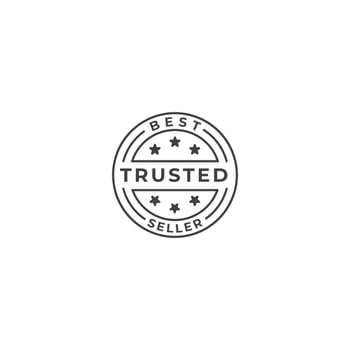 Trusted, recommended seller stamp. Vector logo icon template