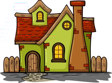 Old house illustration vector