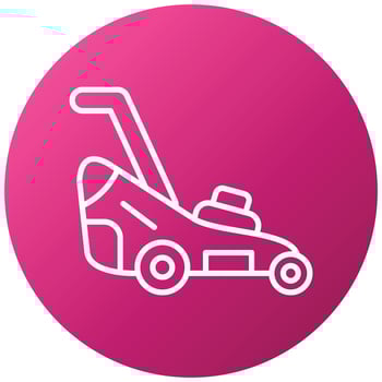 Lawn mower Icon Style vector