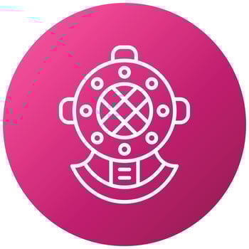 Diving Helmet Icon Style vector