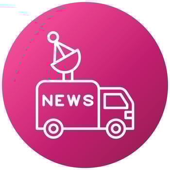 News Van Icon Style vector
