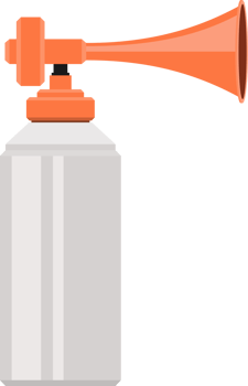 Air horn in flat style png
