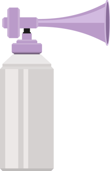 Air horn in flat style png