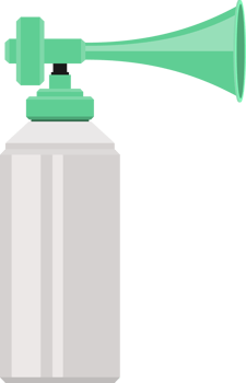 Air horn in flat style png