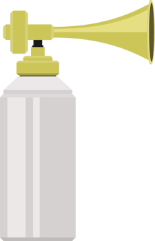 Air horn in flat style png