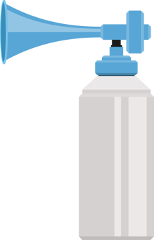 Air horn in flat style png