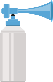 Air horn in flat style png