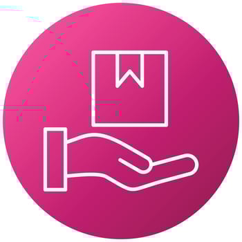 Receive Delivery Icon Style vector