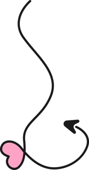 Hand drawn arrow line with heart png