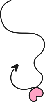 Hand drawn arrow line with heart png