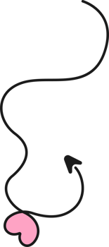 Hand drawn arrow line with heart png