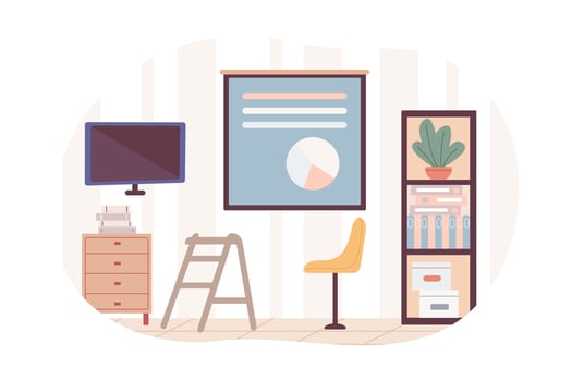 School classroom with blackboard. Education background. vector