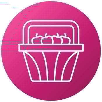 Fruits Basket Icon Style vector