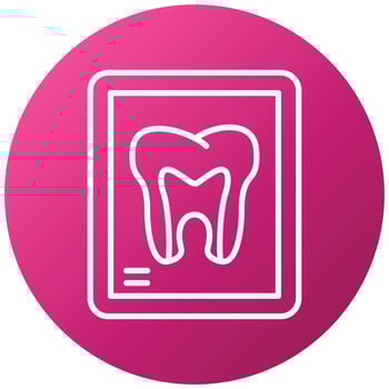 Tooth Xray Icon Style vector