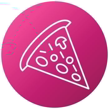 Pizza Slice Icon Style vector