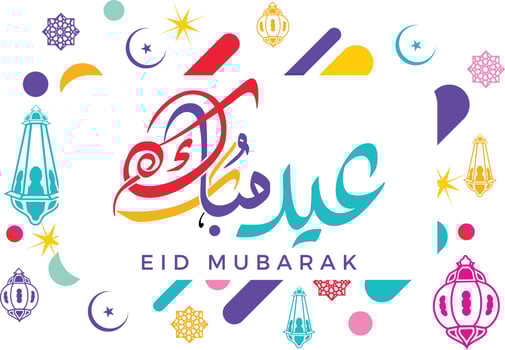 Eid Mubarak 2022 Greeting Card Vector Design, Eid special Offer.