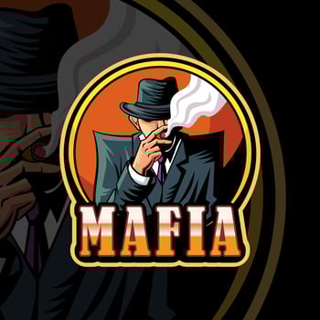 Mafia Mascot Logo for Brand and Esport Team vector