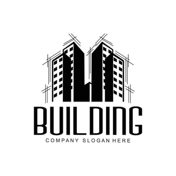 City Building Construction Logo Design Premium Quality Line Vector Illustration