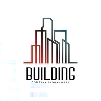 City Building Construction Logo Design Premium Quality Line Vector Illustration