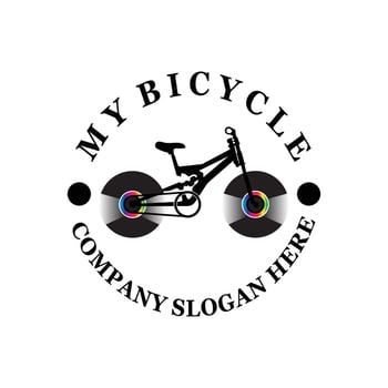 Bike Logo Icon Vector, vehicle for sports, racing, casual, downhill, retro template vector