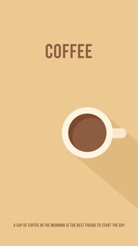 background of a cup of coffee is suitable for wallpaper, banner, or poster vector