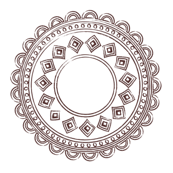 Mandala doodle line art png