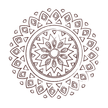 Mandala doodle line art png