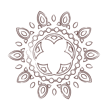Mandala doodle line art png