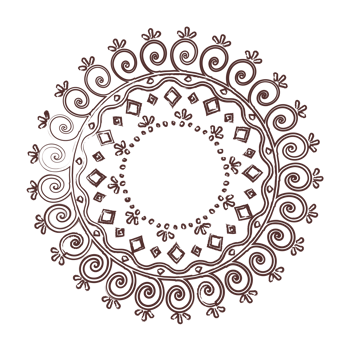 Mandala doodle line art png