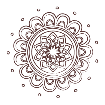 Mandala doodle line art png