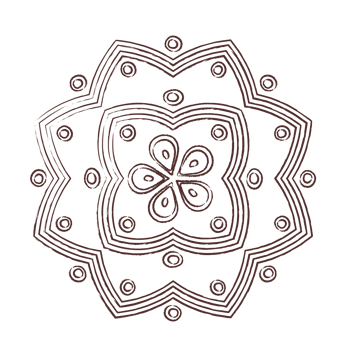 Mandala doodle line art png