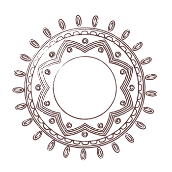 Mandala doodle line art png