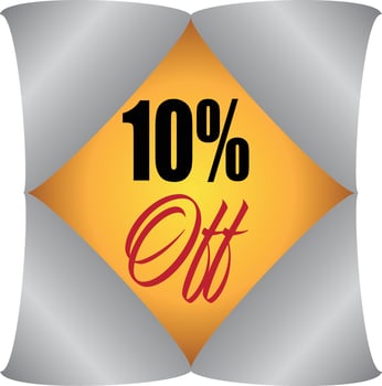 10 Percentage off discount promotion sale for your unique selling poster, banner, discount, ads vector