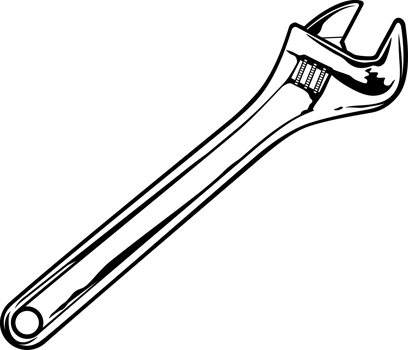 Adjustable Wrench or Spanner Illustration png