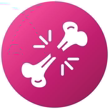 Broken Bone Icon Style vector