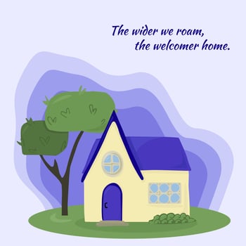 Fabulous house. Illustration for a fantasy story. vector