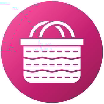 Picnic Basket Icon Style vector