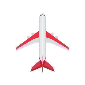 Aeroplane Flat Color Icon vector