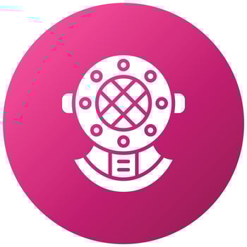 Diving Helmet Icon Style vector